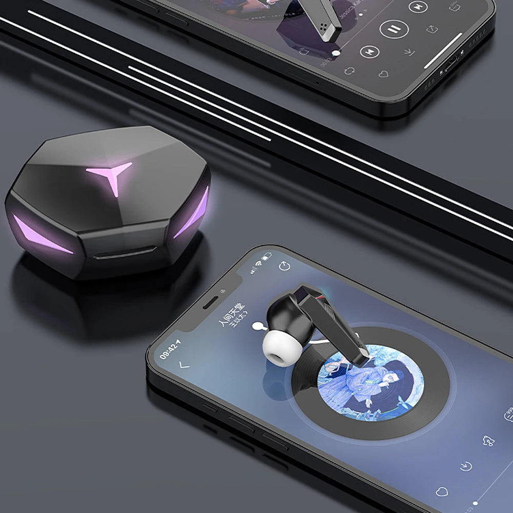 Wireless Bluetooth 5.2 Earbuds with Extra Bass & Built-in Mic