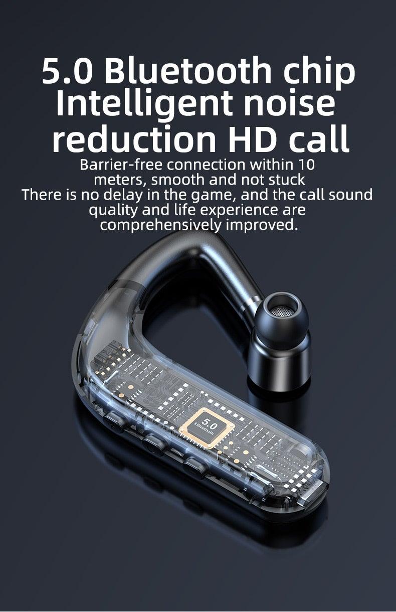 Wireless Bluetooth Business Headset with Mic & Mute Button
