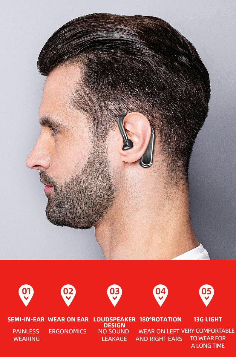 Wireless Bluetooth Business Headset with Mic & Mute Button